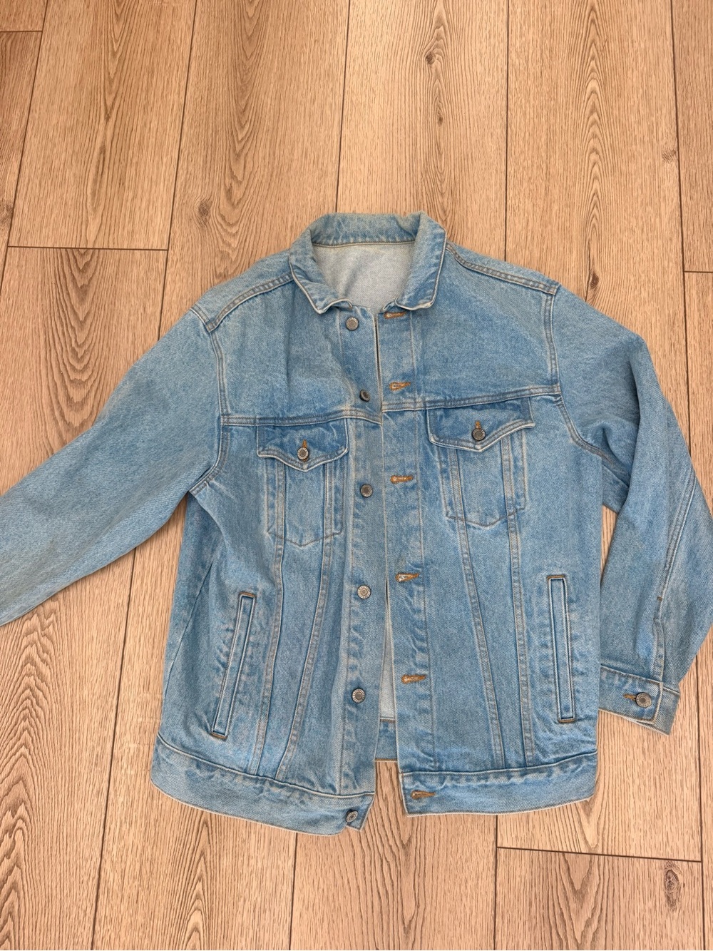 Vintage Light Blue Denim Jacket Unisex Medium